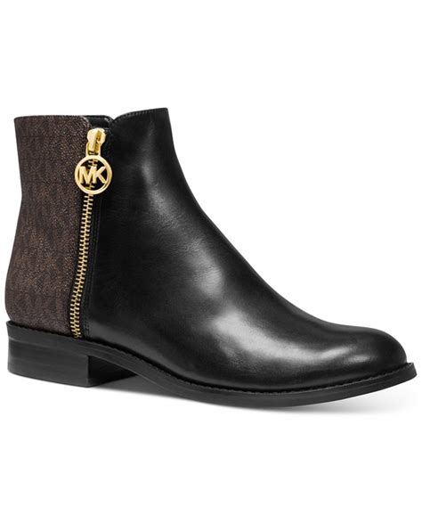 michael kors leather lainey flat booties|Michael Michael Kors Leather Lainey Flat Booties .